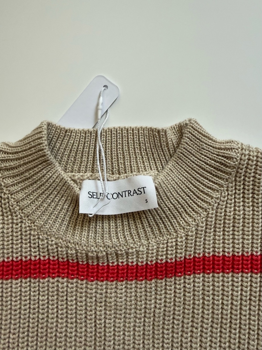 Self Contrast Women’s Striped Sweater size S Small NWT - Picture 5 of 9